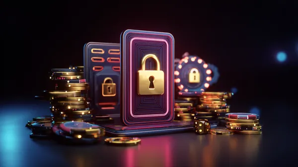 A person using their device against a moody casino-themed background, illustrating the smooth re-entry process at CWINZ.